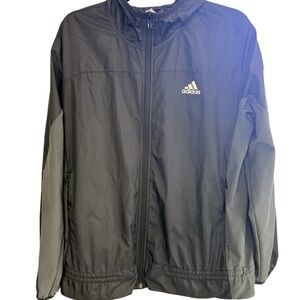 Adidas Men's Windbreaker in Black and Gray